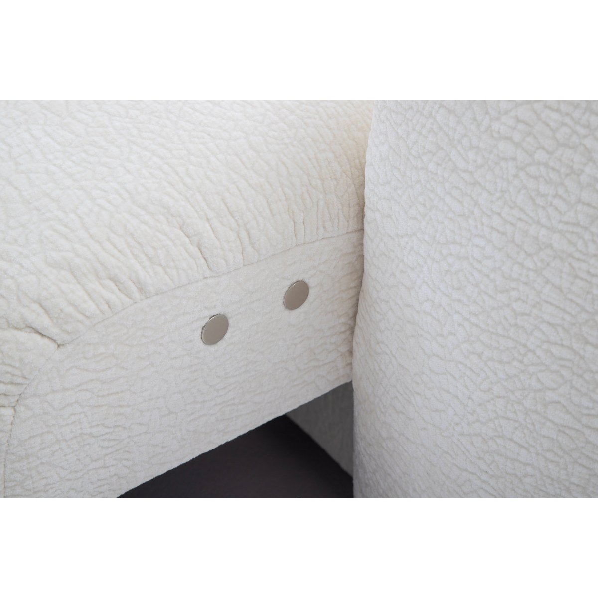 Canapé d'angle convertible 3 places en tissu texturé, ANDRE blanc, BOBOCHIC