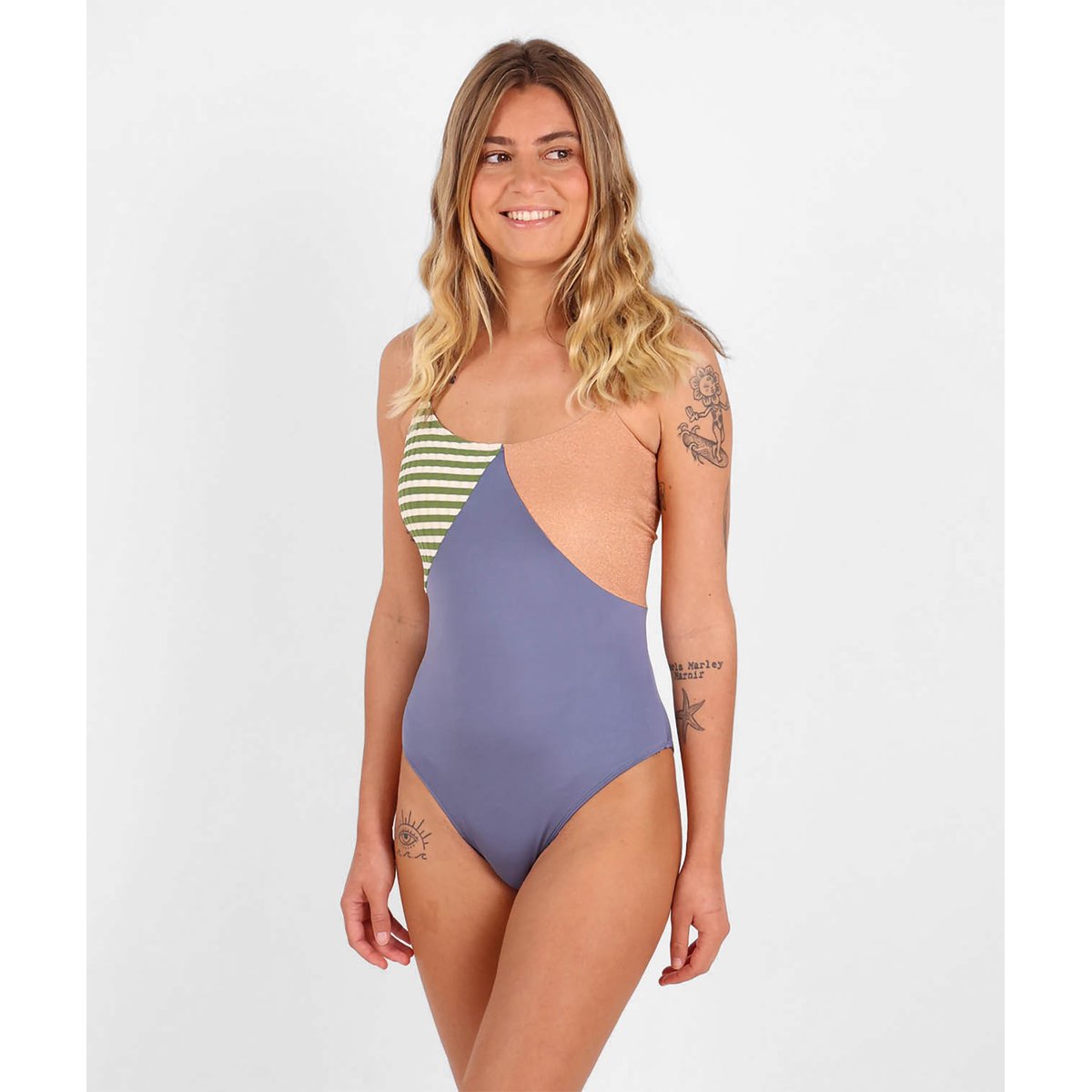 Maillot 1 pièce patchwork REMIX multicolore, OXBOW
