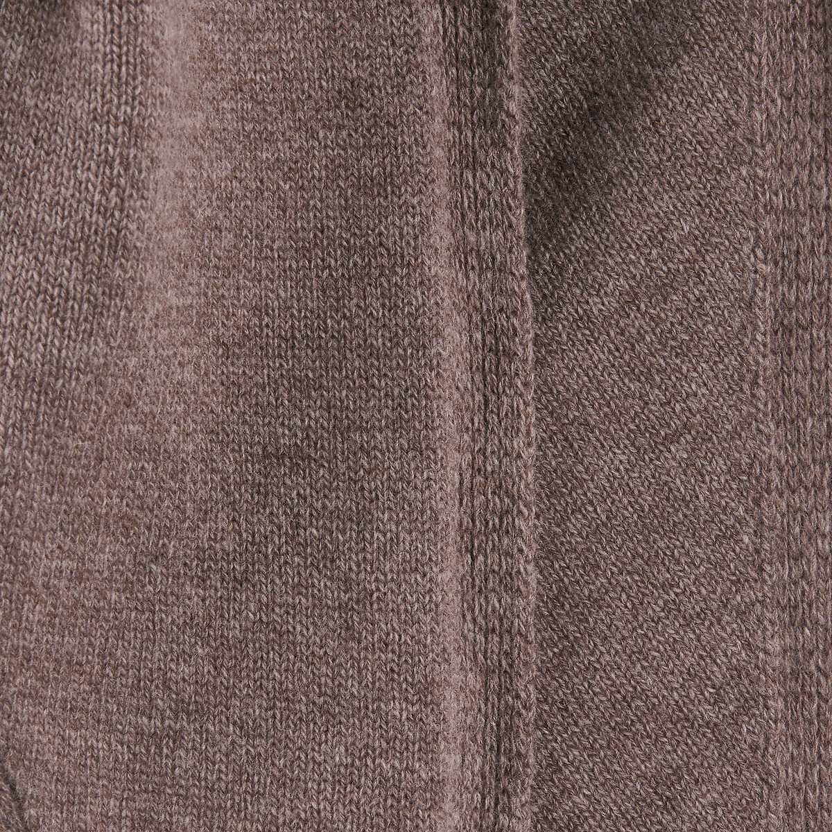 Écharpe mixte laine cachemire marron taupe, LA REDOUTE COLLECTIONS