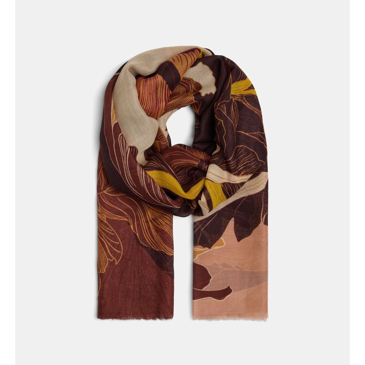 Etole liliana à motif floral marron, GALERIES LAFAYETTE