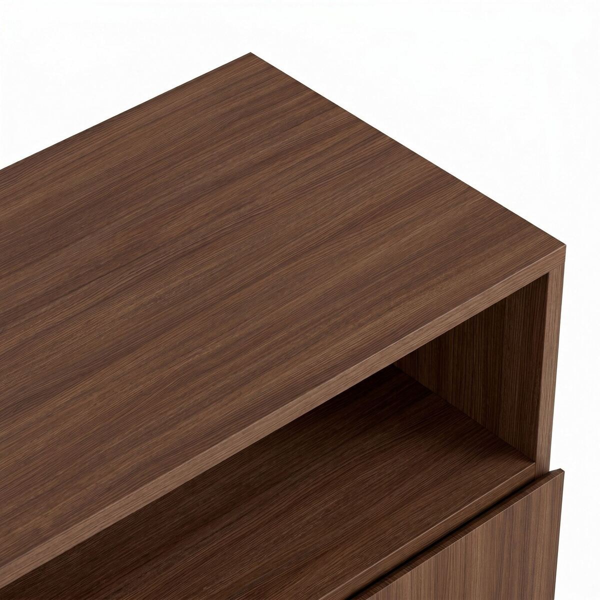 Petit buffet 2 portes 1 niche - OLIVER noyer, CALICOSY