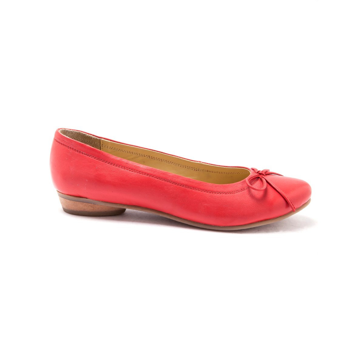 Ballerines Plates Classiques, Grande Largeur orange vif, PEDICONFORT