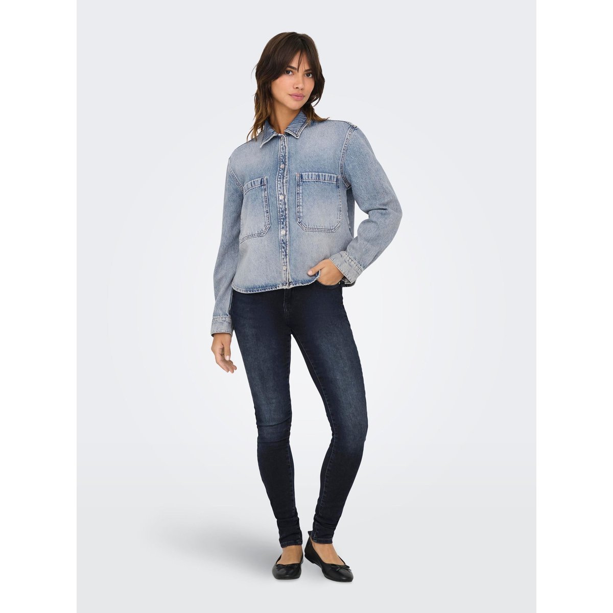 Chemise En Denim light blue denim, ONLY