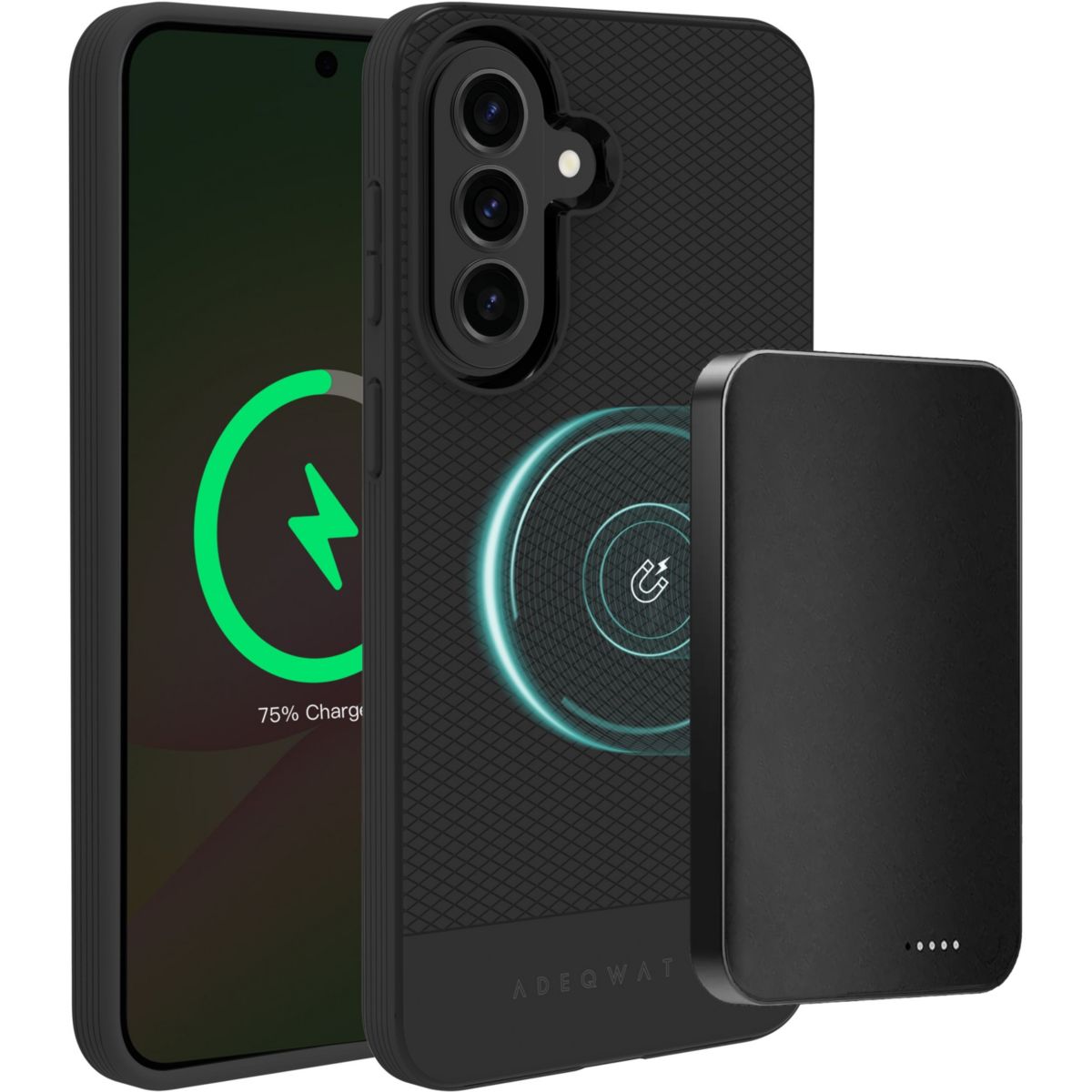 Coque Samsung Galaxy A57 noire couleur unique, ADEQWAT