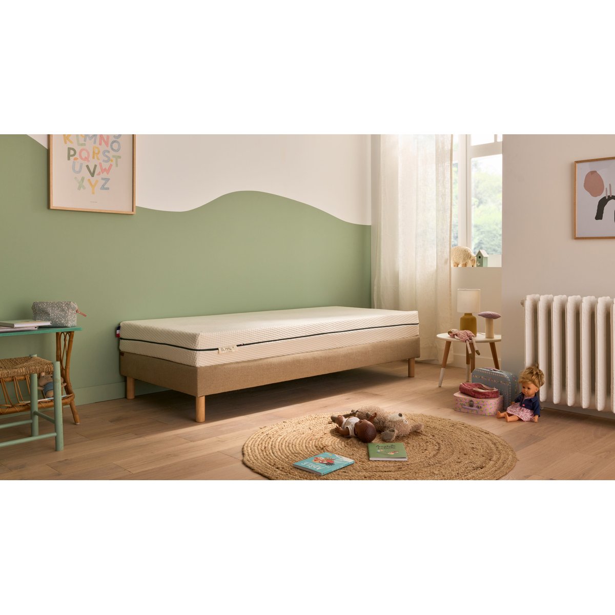 L'Indispensable - Sommier tapissier 14cm lin naturel, BONNUIT