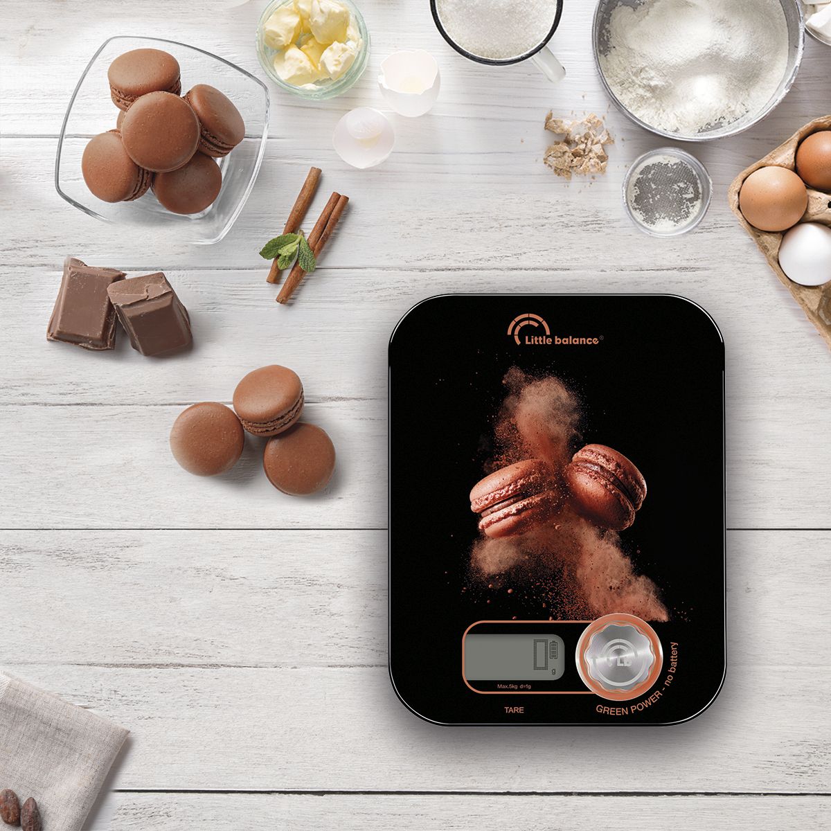 Balance de cuisine Cocoa powder - sans pile - Kinetic couleur unique, LITTLE BALANCE