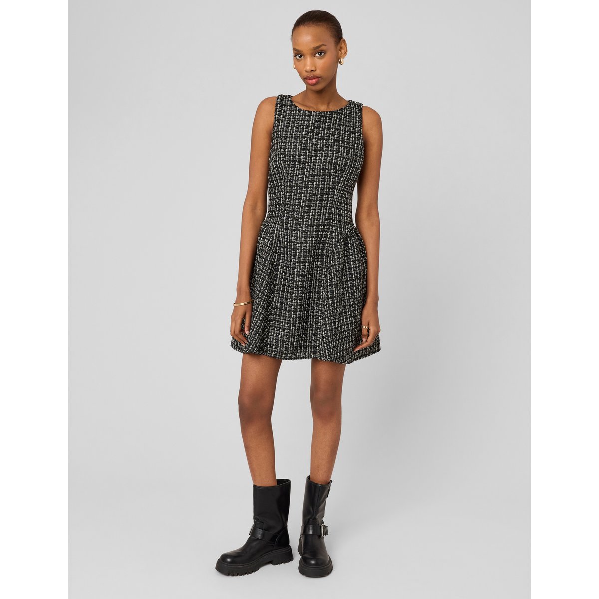 Robe en tweed noir, BZB