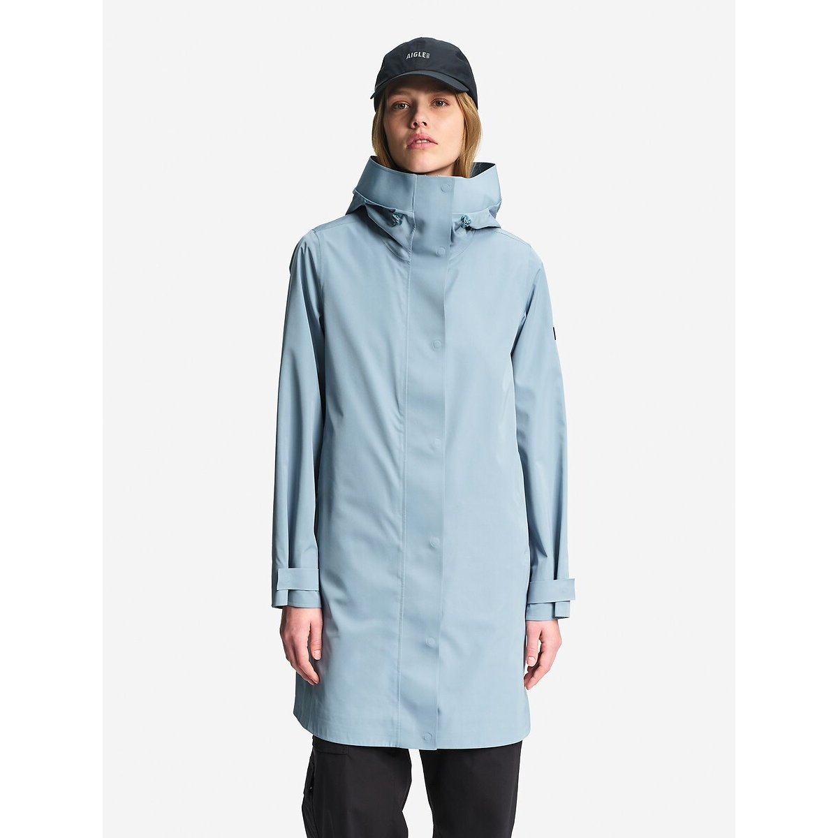 Parka longue MTD®, à capuche bleu gris, AIGLE