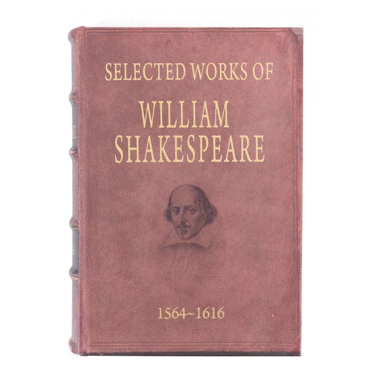 Livre william shakespeare carton similicuir rouge, DECORATION D’AUTREFOIS
