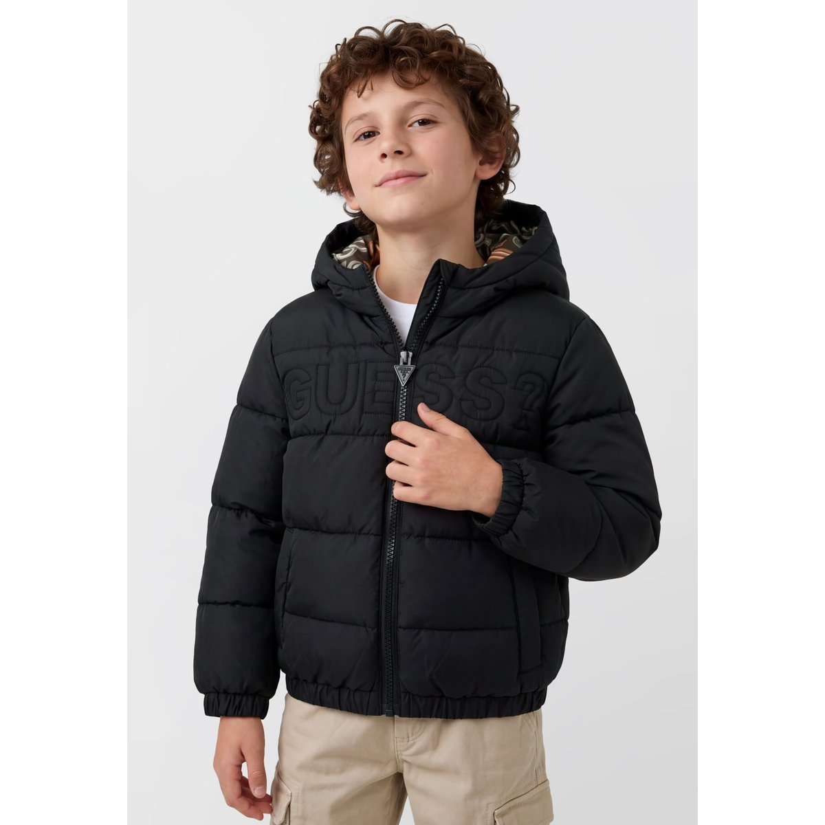 Doudoune À Capuche noir, GUESS KIDS