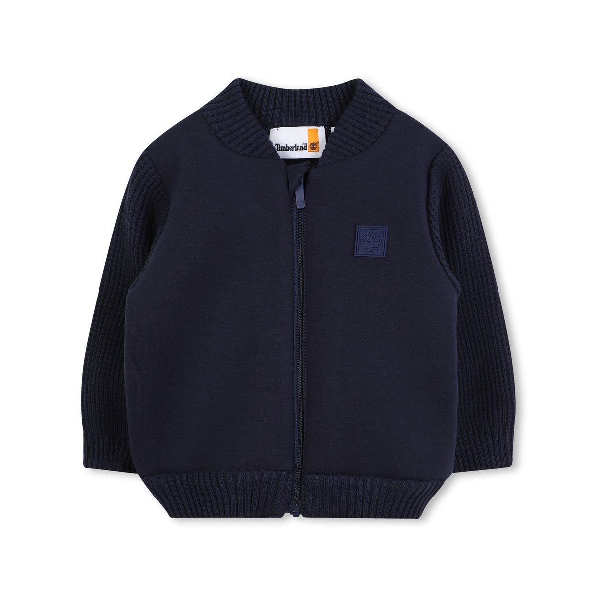 Cardigan avec fermeture éclair et manches contrastantes indigo blue, TIMBERLAND