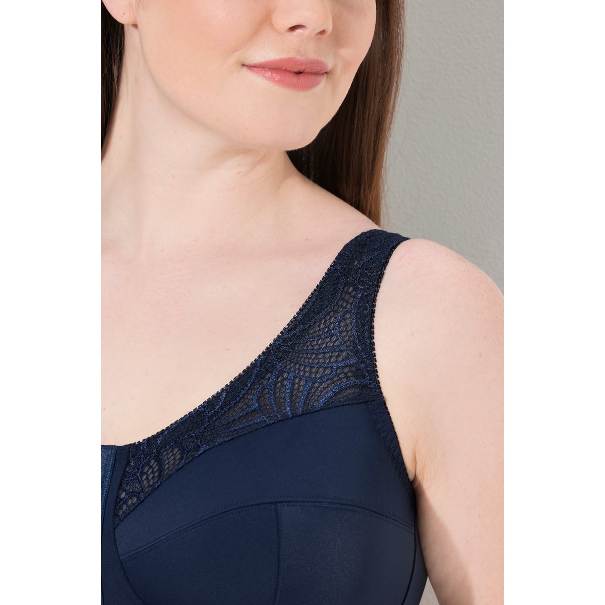 Soutien-gorge de maintien, sans armatures bleu nuit, ULLA POPKEN