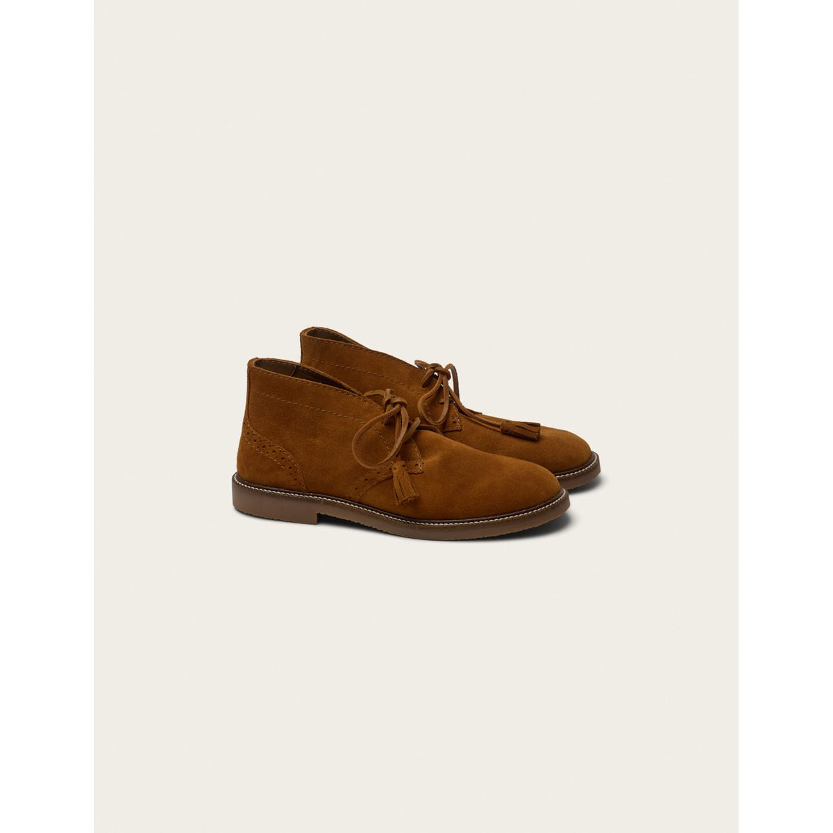 Bottines à lacets DEZI suède ambre, ODAJE