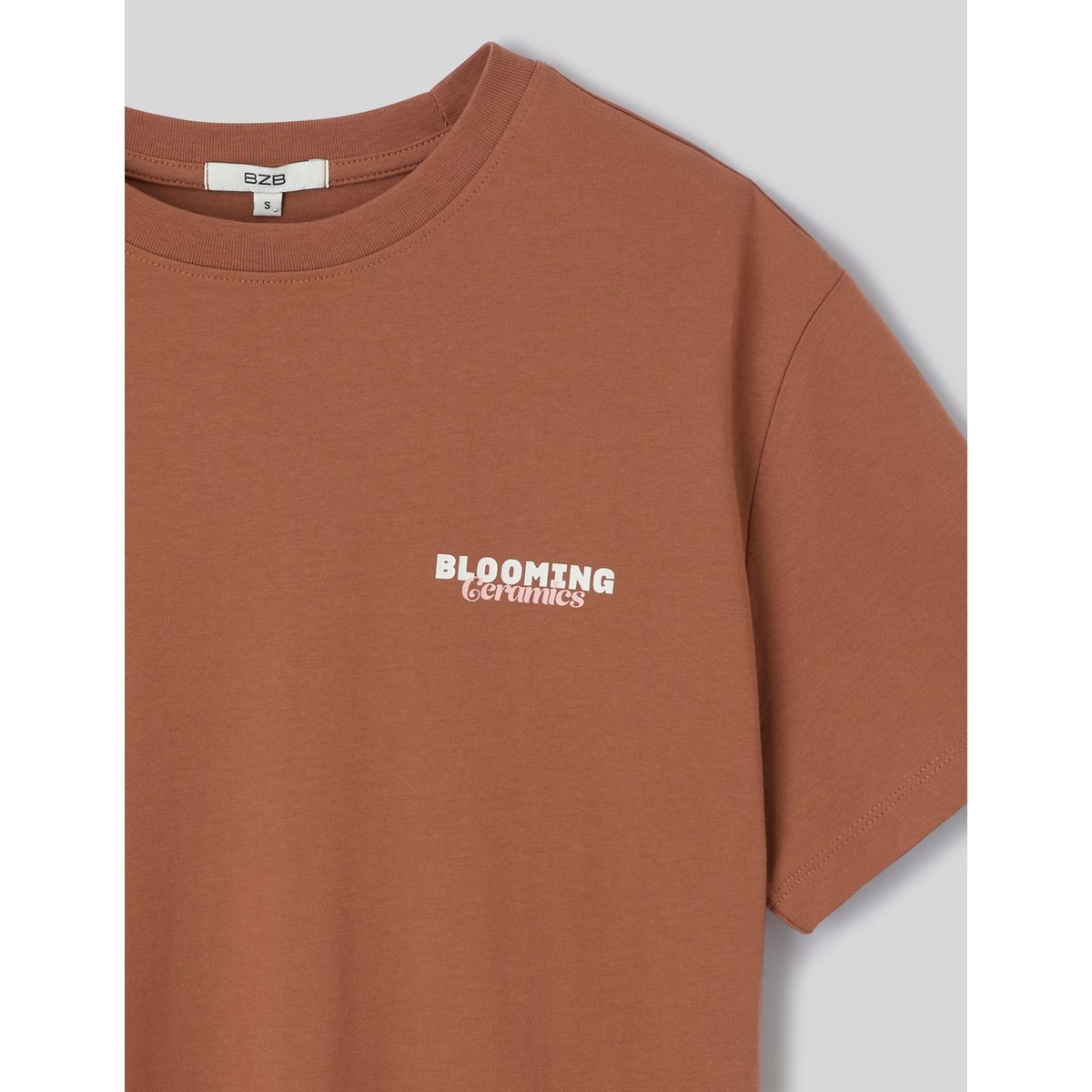 T-shirt imprimé devant / dos camel, BZB