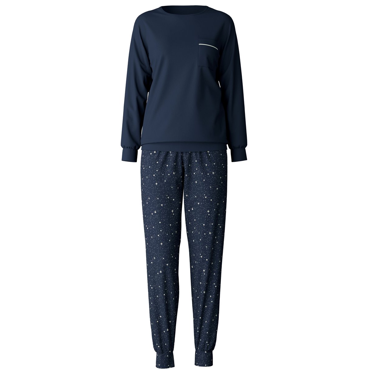 Pyjama avec bords élastiques manches courtes Coton SWEET DREAMS bleu paon, CALIDA