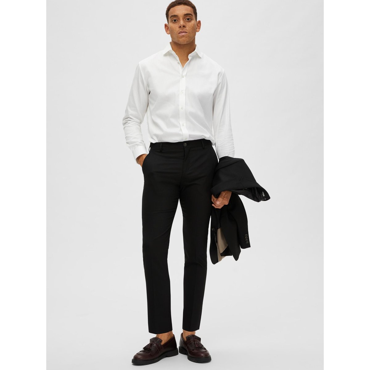 Pantalon noir - black, SELECTED