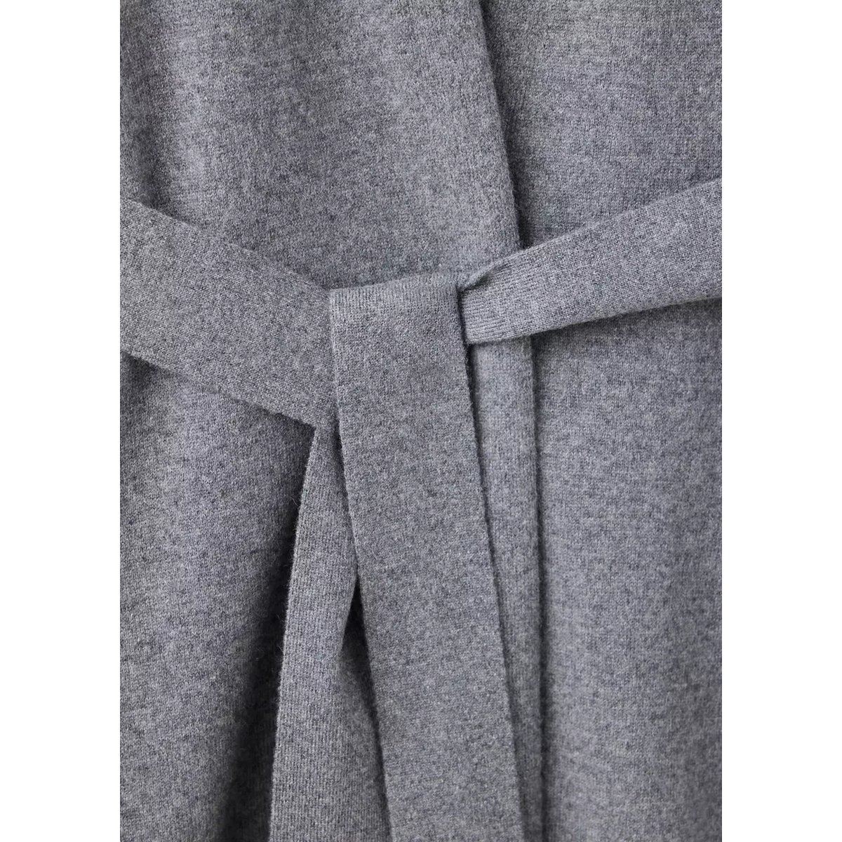 Cardigan 100 % cachemire coupe longue gris, MANGO