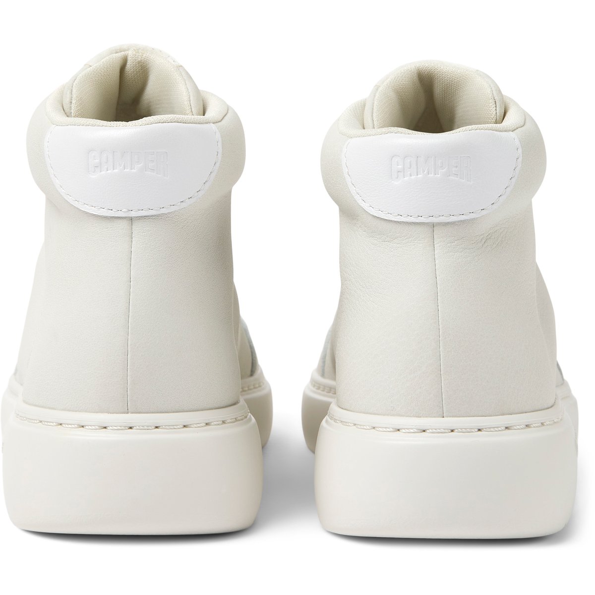 Bottes Runner K21 cuir Smooth Leather blanc naturel, CAMPER