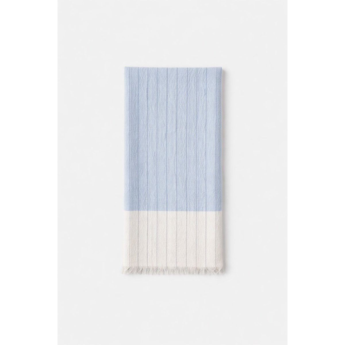 Foulard rayé en coton rayures placid blue/milk, ARMOR-LUX