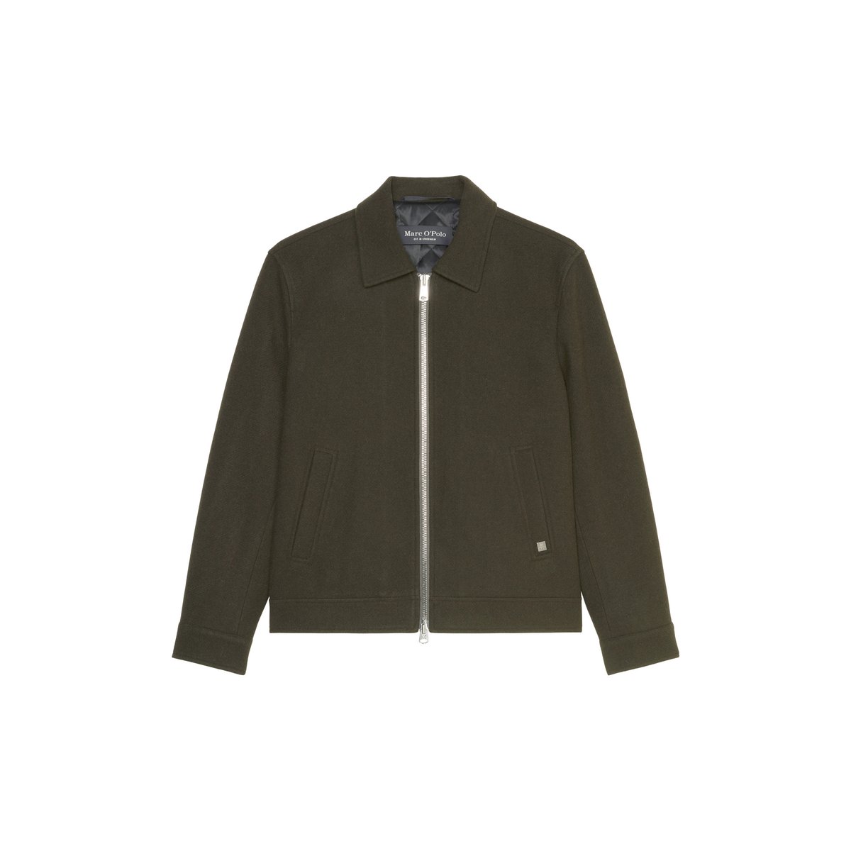 Veste en laine regular avec un léger rembourrage d'Unifi REPREVE®. vert foncé, MARC O'POLO