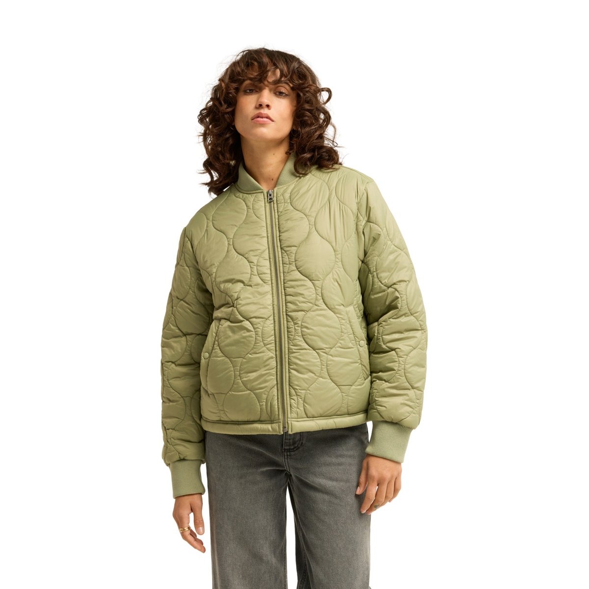 Bomber matelassé à fermeture éclair CUESTA BOMBER vert army green, BILLABONG