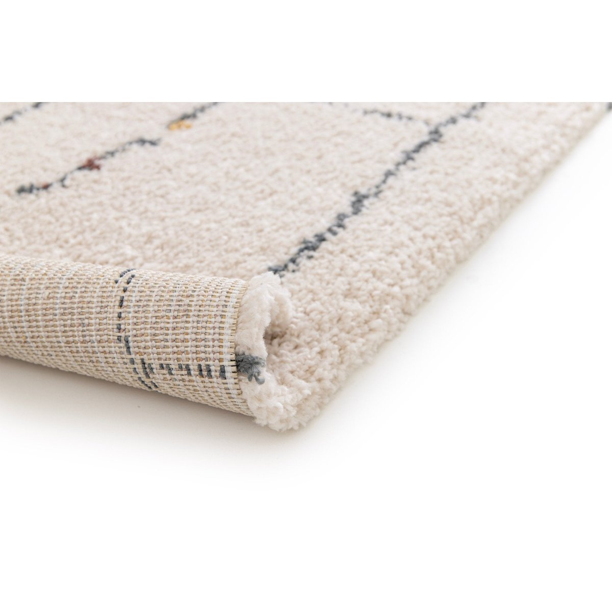 Tapis à poils longs design doux et volumineux TELEIA beige sable, AFK LIVING