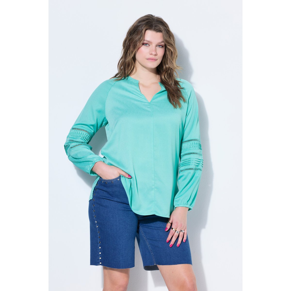 Tunique, coupe en A menthe bleue, STUDIO UNTOLD