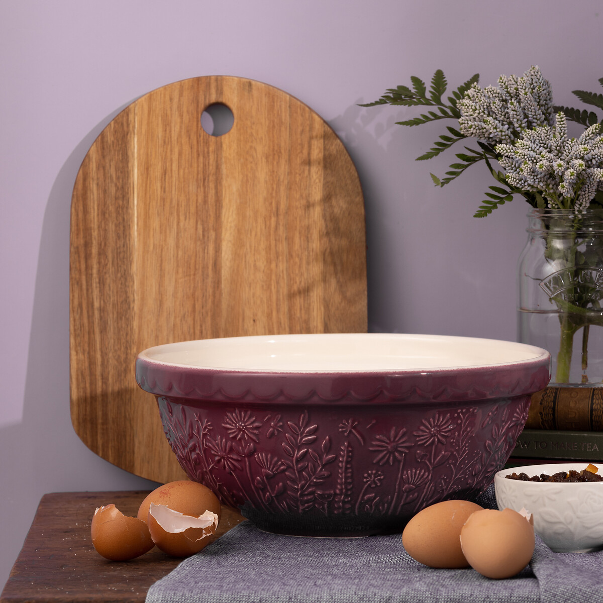 In The Meadow 26cm Daisy Mixing Bowl purple, MASON CASH