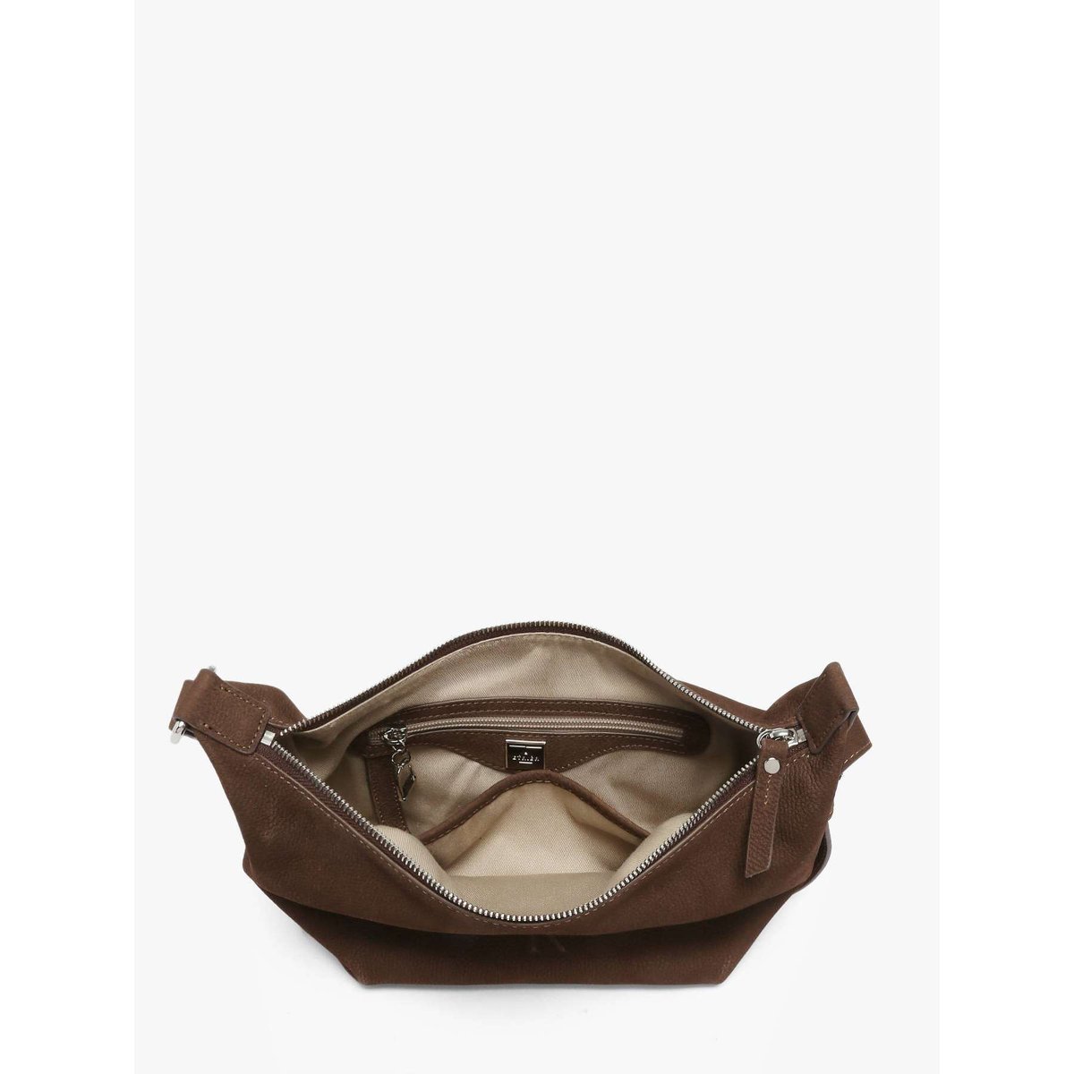 Sac bandoulière Cavalier nubuck cuir chocolat, ETRIER