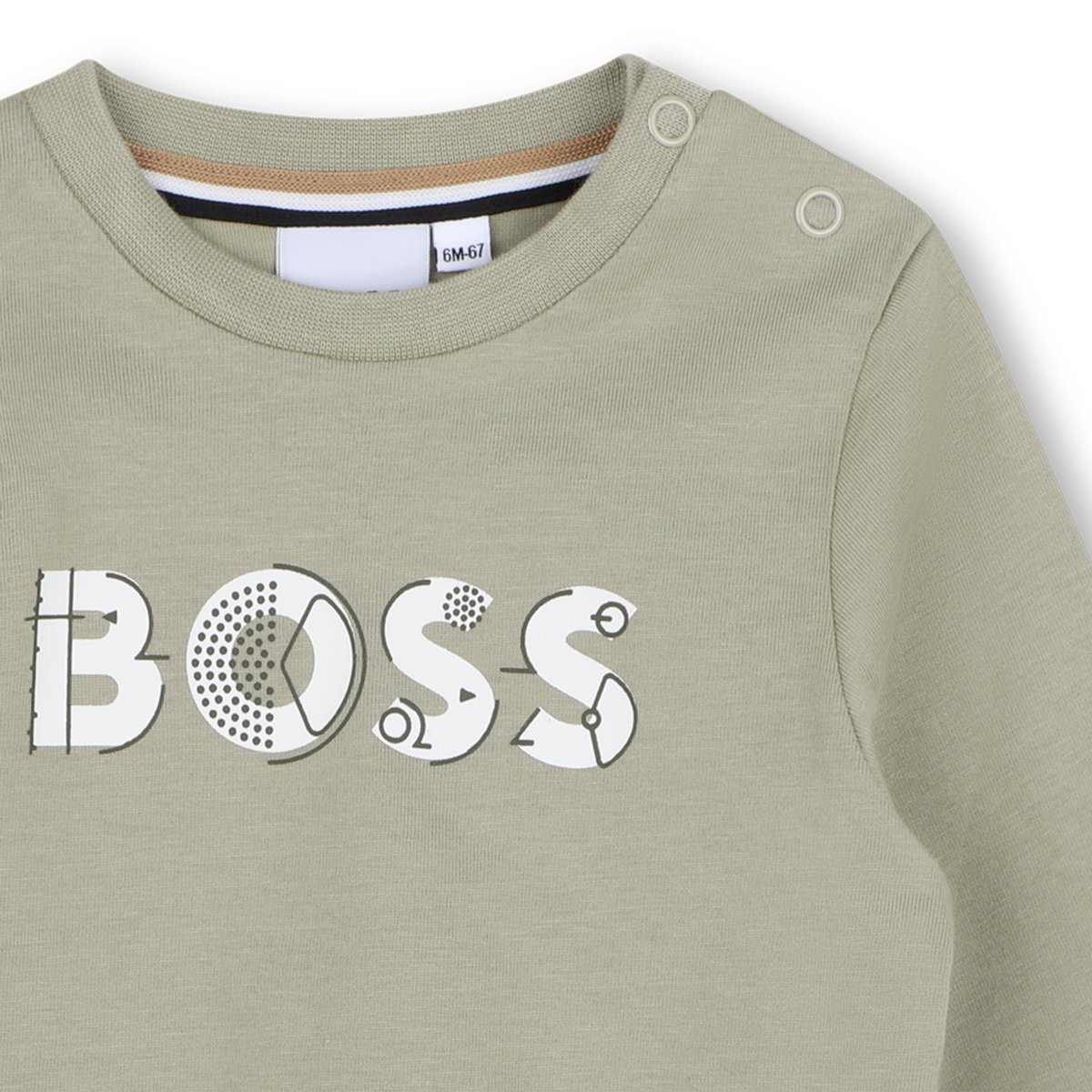 Tee-shirt manches longues gris, BOSS KIDSWEAR