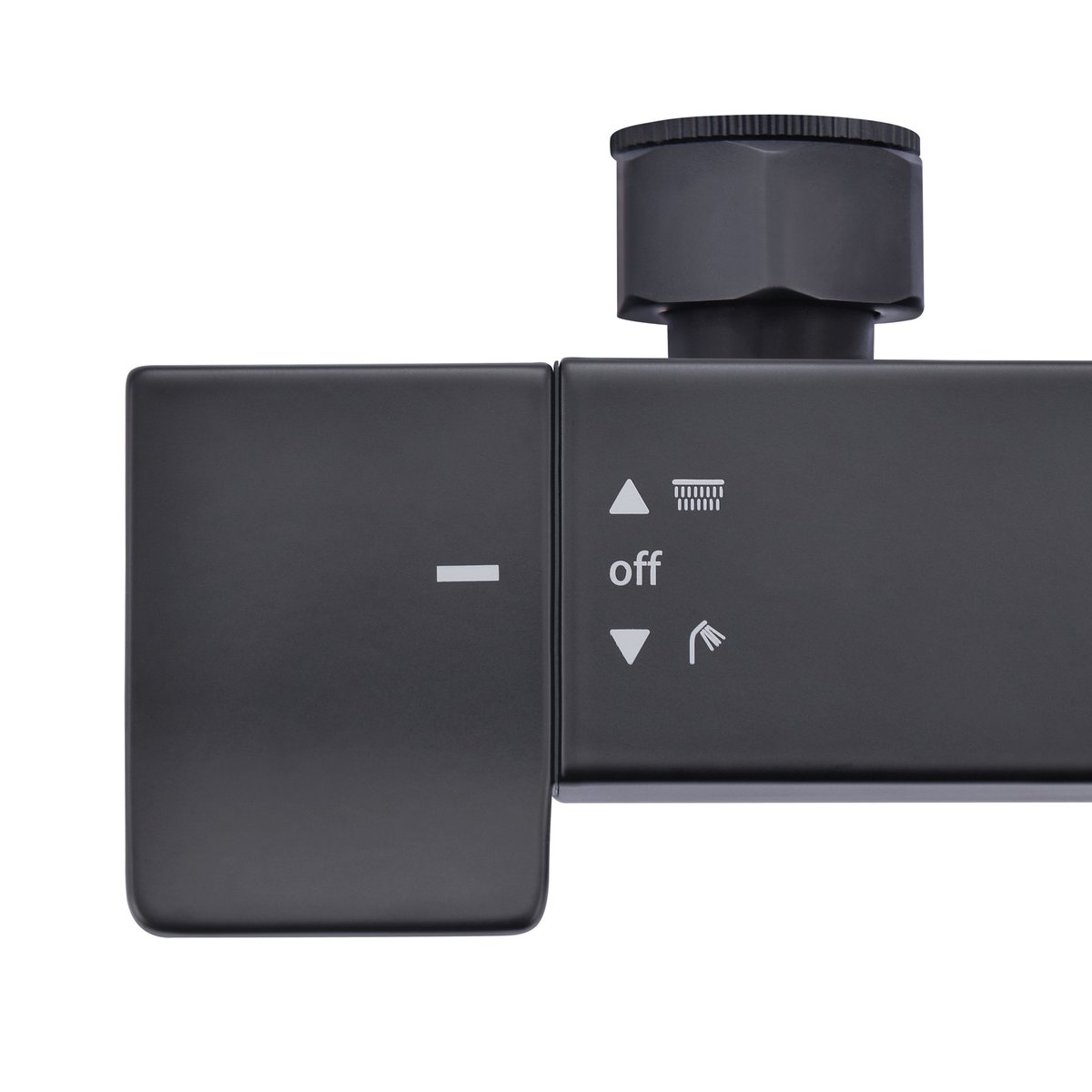 Lot de 2 colonnes de douche thermostatique, STUDIO noir, SENSEA