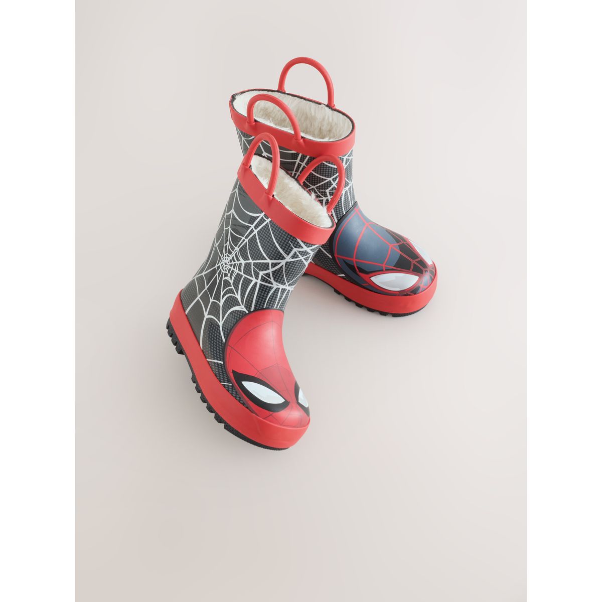 Bottes en caoutchouc à poignée spider-man rouge/noir, NEXT