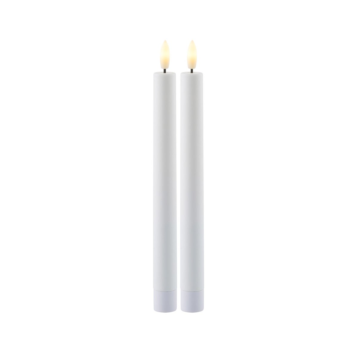 Set de 2 Bougies LED Sille 25 x 2cm à Piles blanche, SIRIUS
