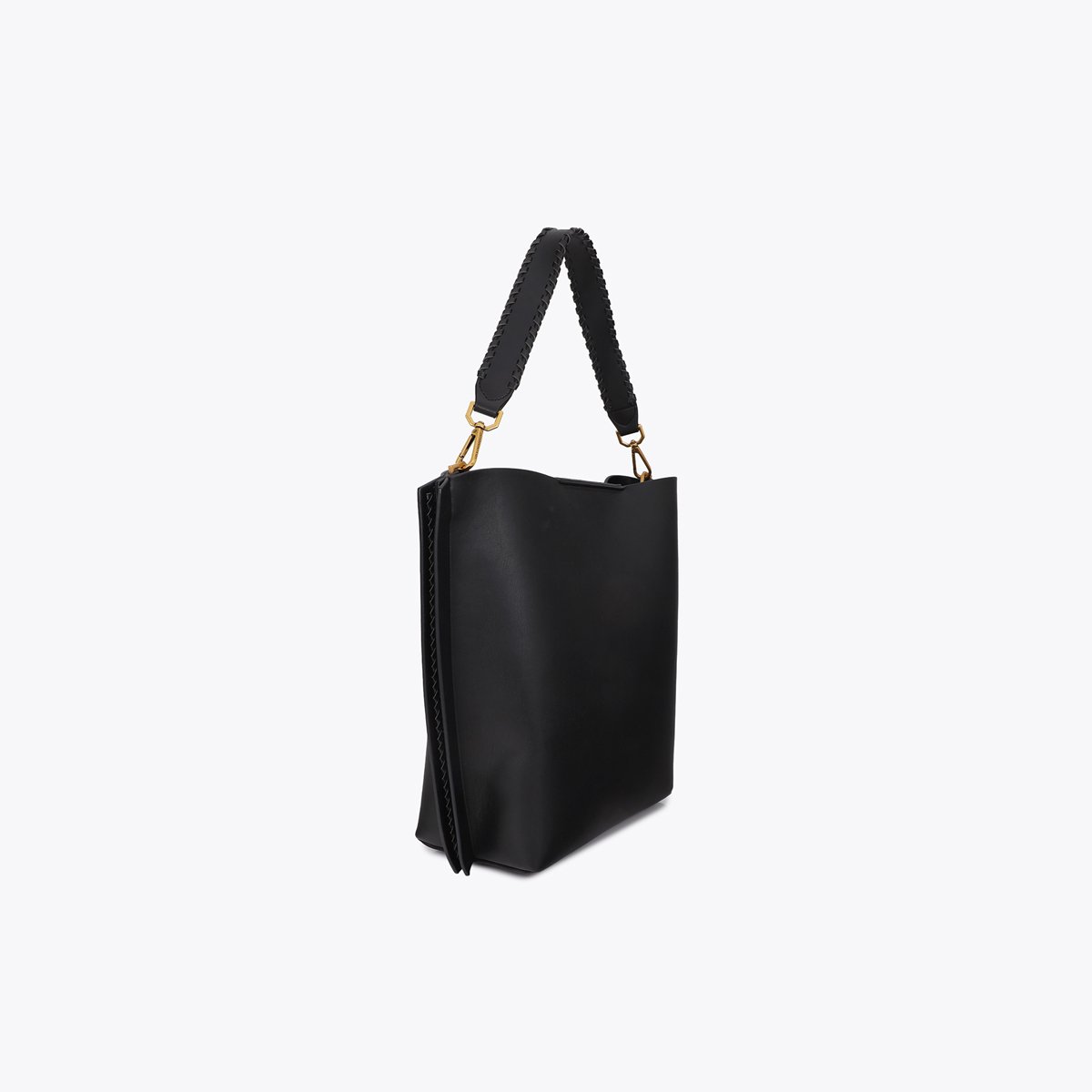Cabas avec chaîne à logo métallique léopard noir, LOLA CASADEMUNT