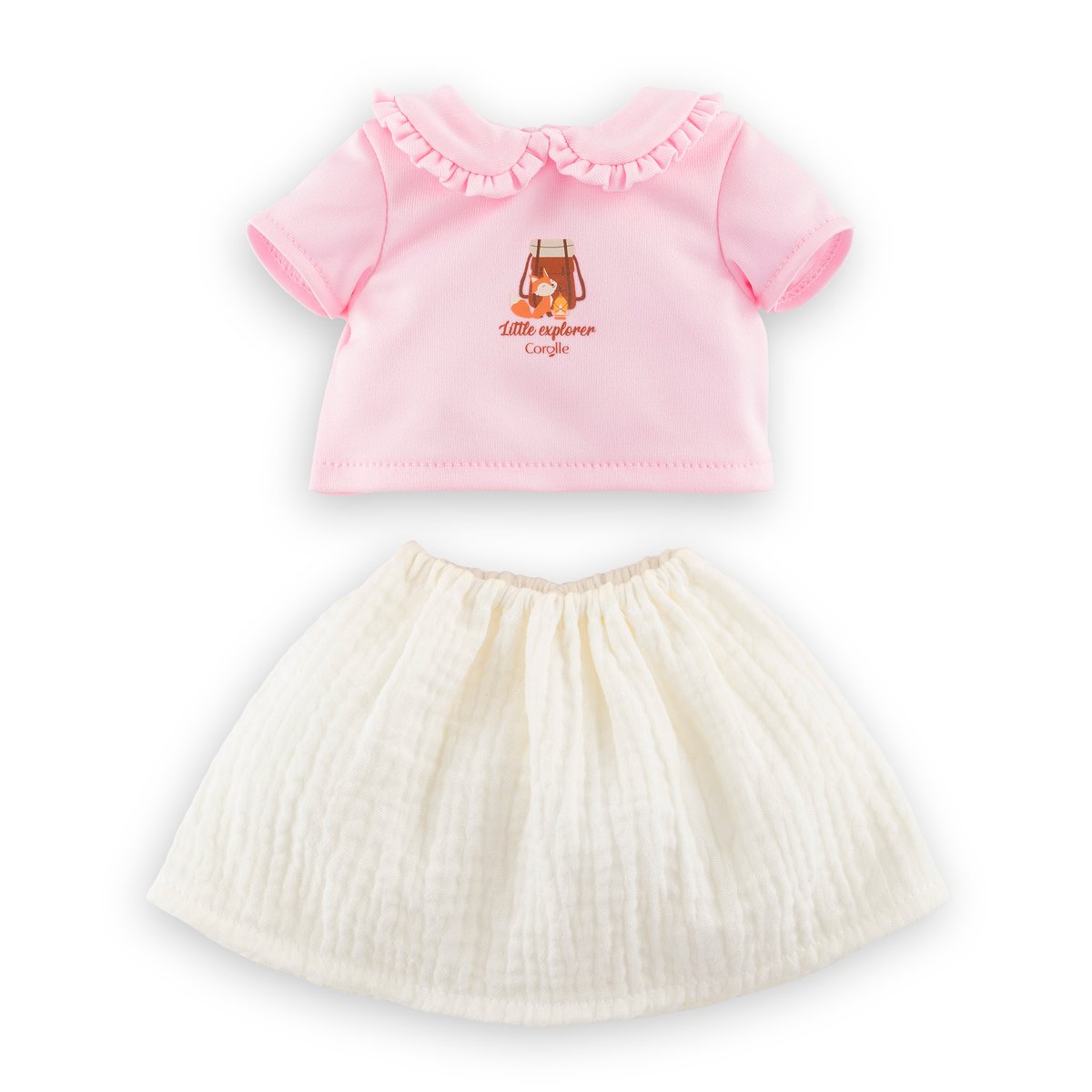 T-Shirt & Jupe "Petit Explorateur" pour poupon 30 cm couleur unique, COROLLE