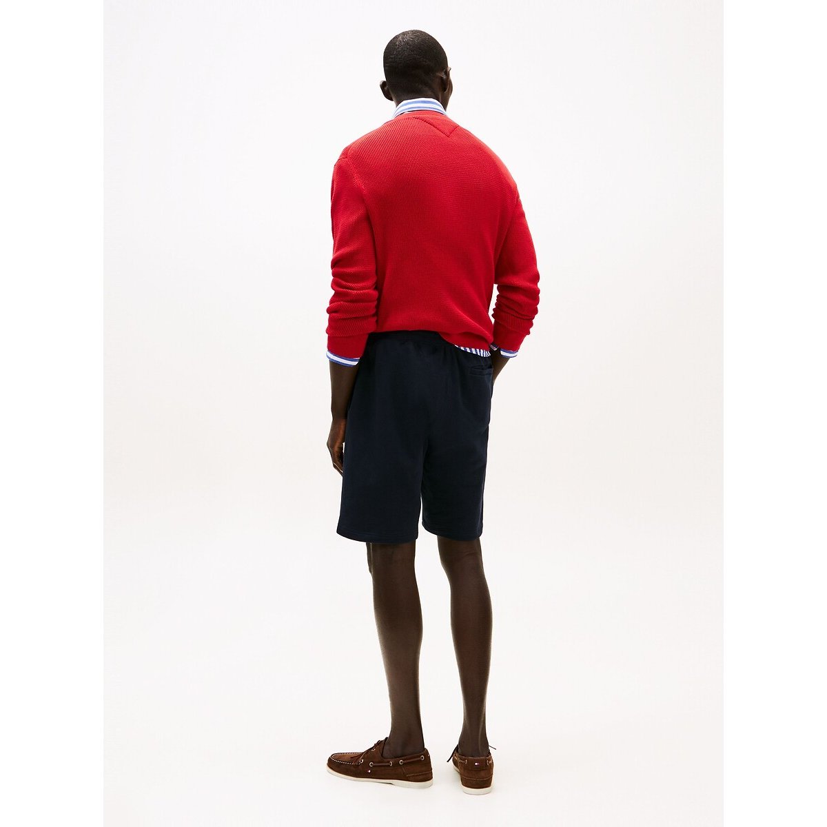 Short de jogging à drapeau brodé TERRY bleu marine, TOMMY HILFIGER