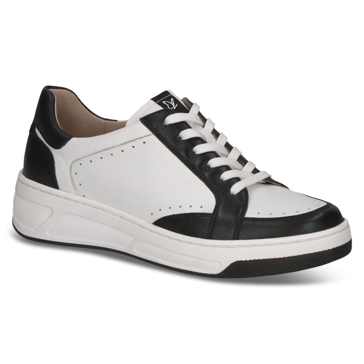 Basket en cuir blanc cassé, CAPRICE