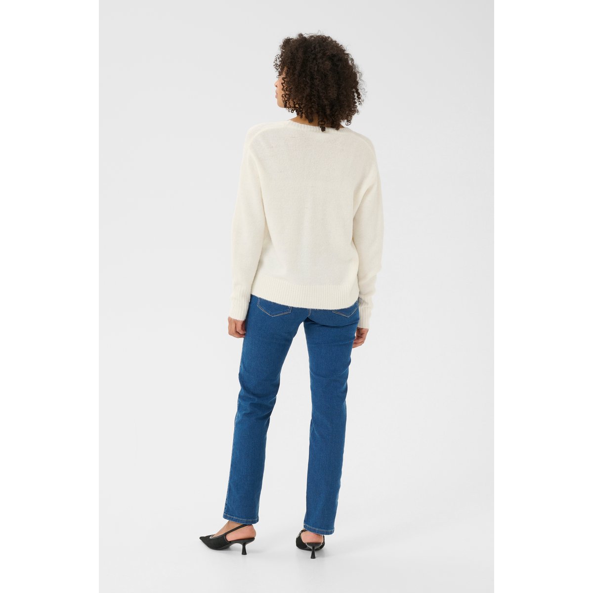 Cardigan à tricot blanc chalk, KAFFE