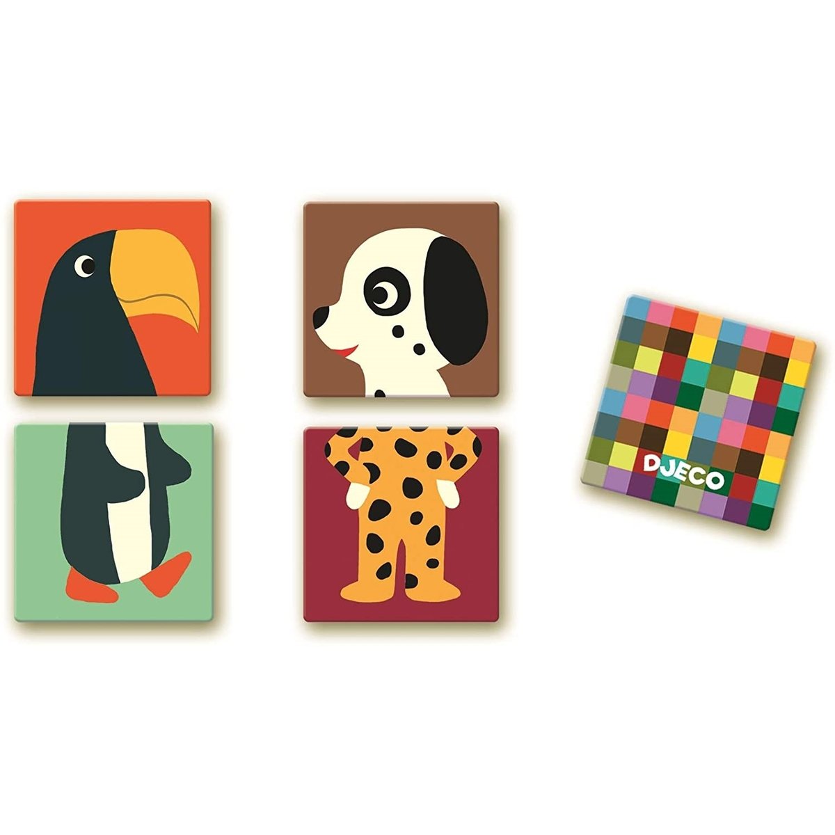 Jeux d'apprentissage Mémo Puzzle Animaux 30 pièces multicolore, DJECO