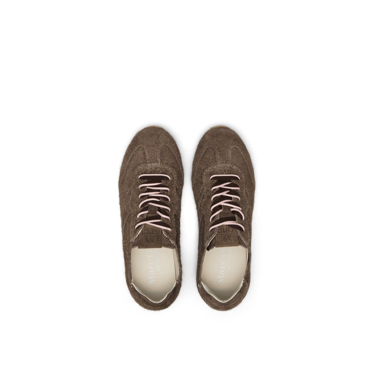 Modèle de baskets Fabiana avec double laçage marron, MARC O'POLO