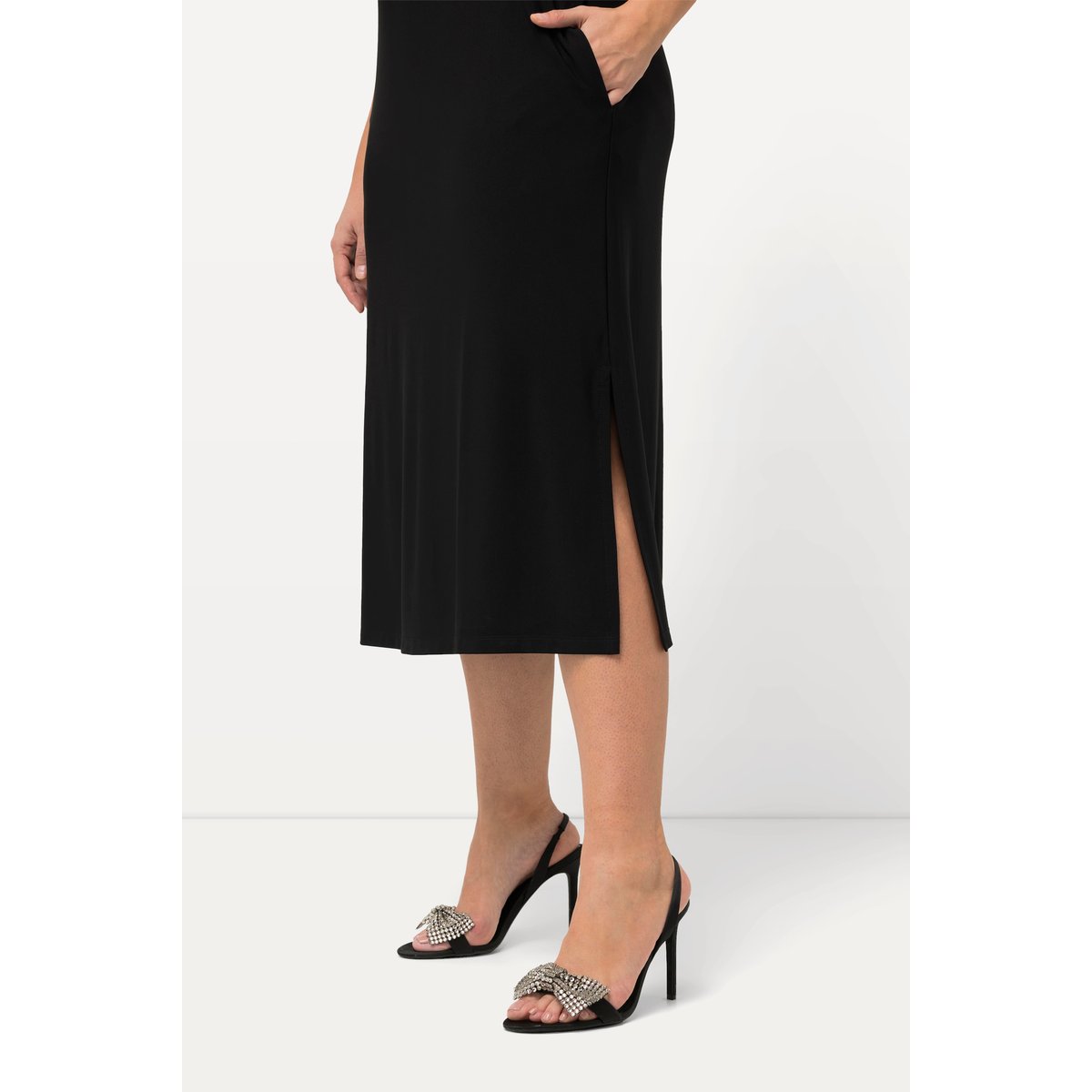 Robe en jersey noir, ULLA POPKEN