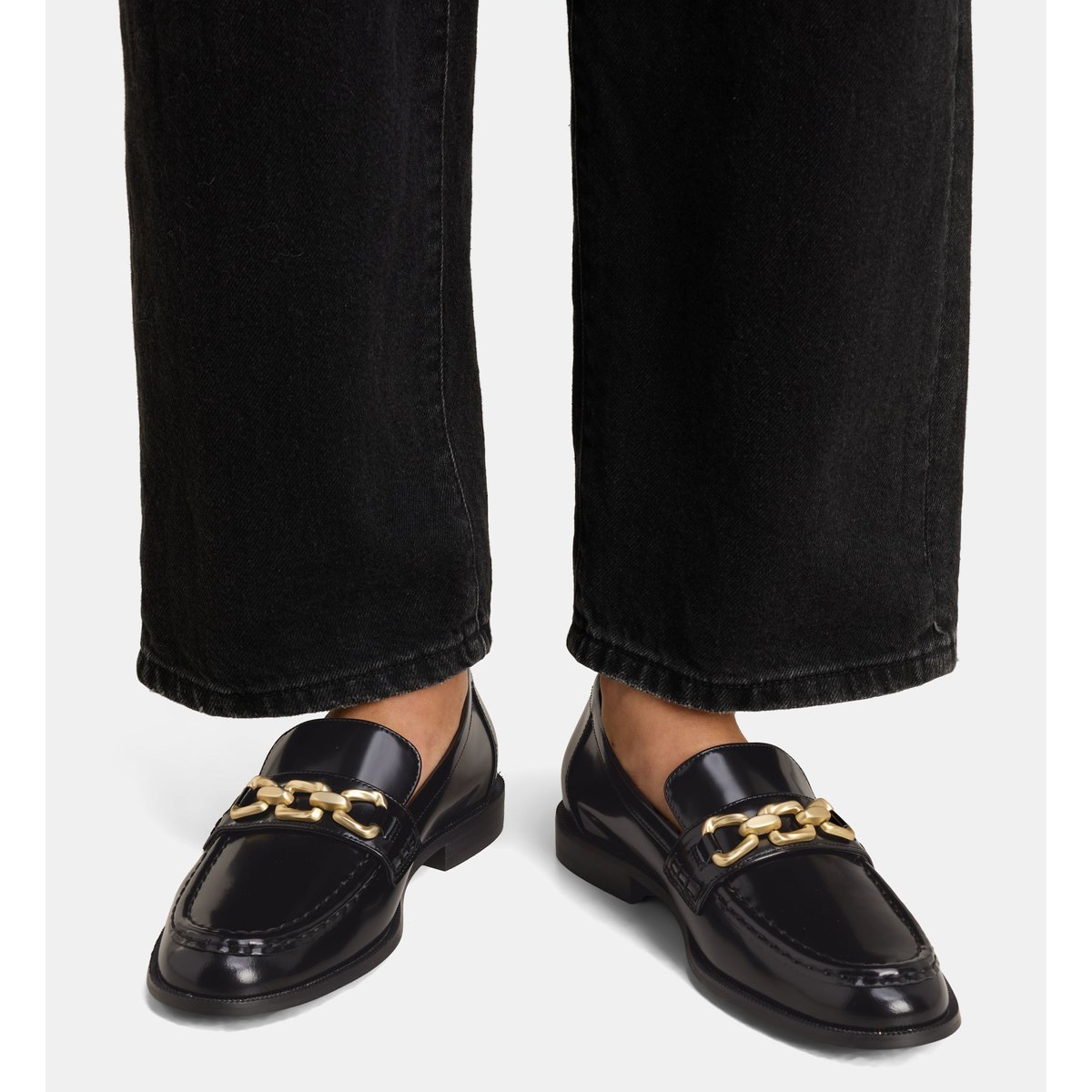 Mocassins polido bijou charlotte noir, GALERIES LAFAYETTE