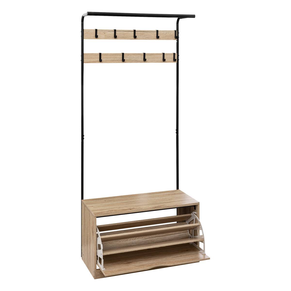 Vestiaire penderie avec range-chaussures en métal JANO beige, 5FIVE SIMPLY SMART