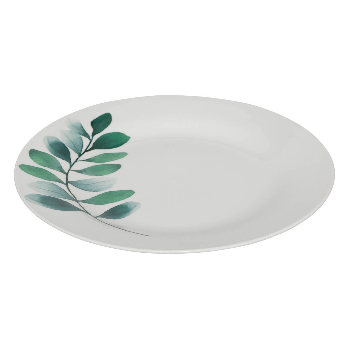 Service de table 18 pièces en porcelaine VÉGÉTAL blanc, SECRET DE GOURMET