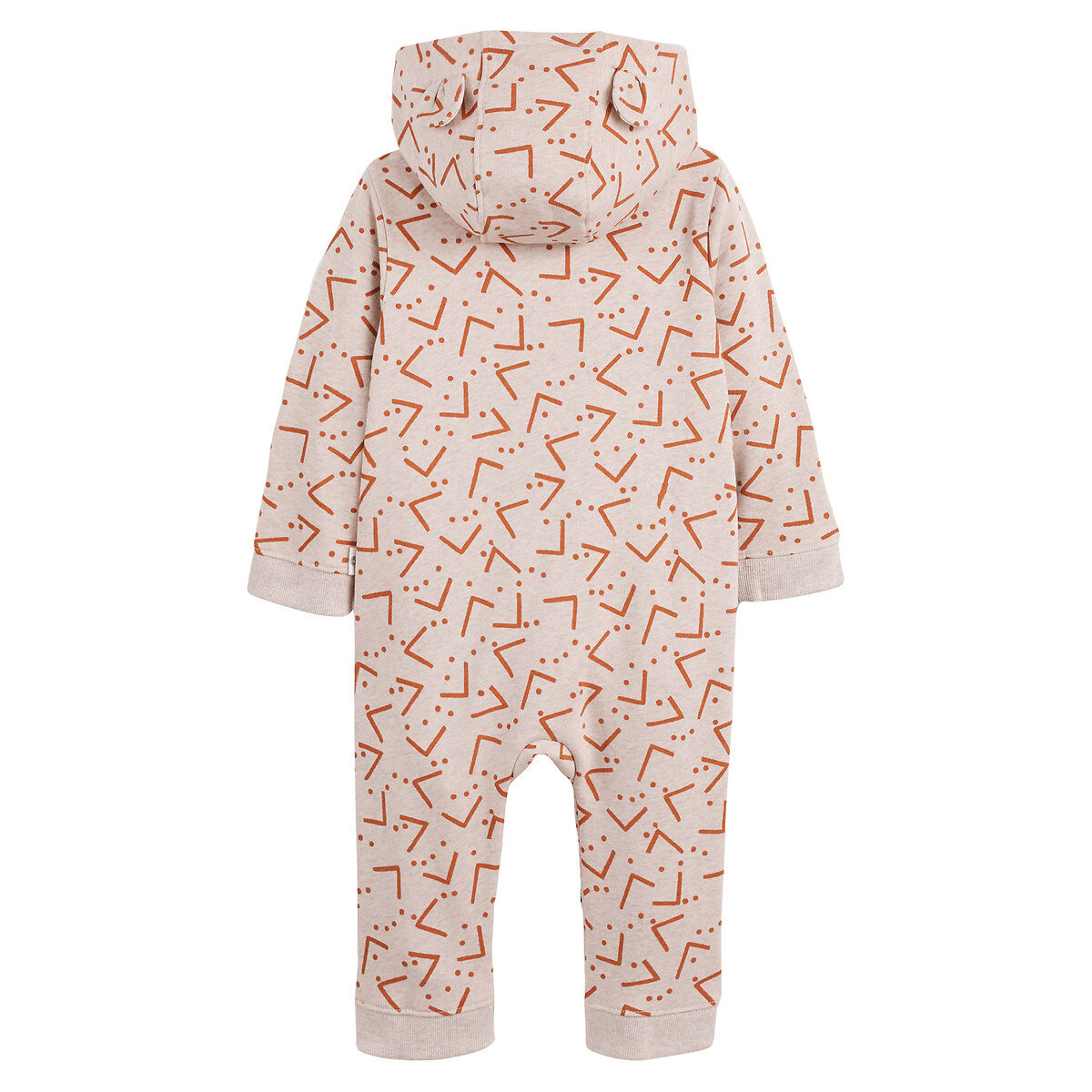 Hooded All-in-One in Fleece printed, LA REDOUTE COLLECTIONS