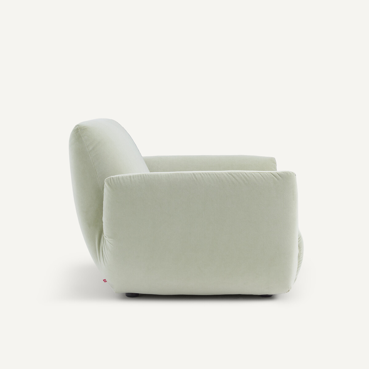 Sillón de terciopelo encalado, SPOGANO verde almendra, AM.PM