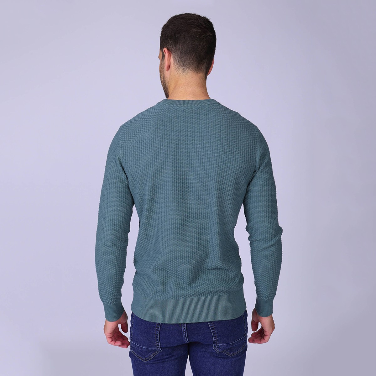 Pull Horace bleu petrole, MISE AU GREEN