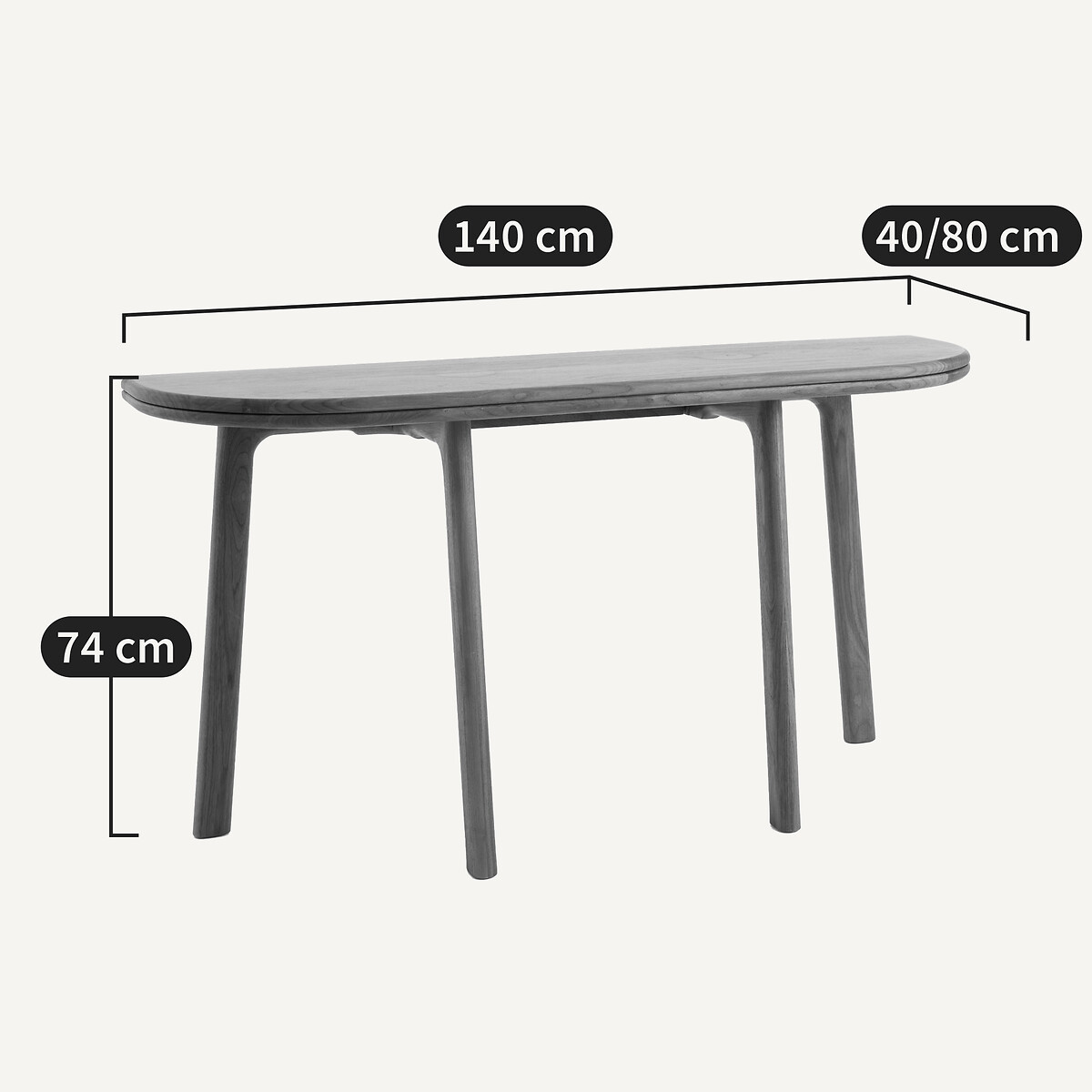Neodiletta Console Table, Length 140cm, Designed By Emmanuel Gallina walnut, EMMANUEL GALLINA X AM.PM