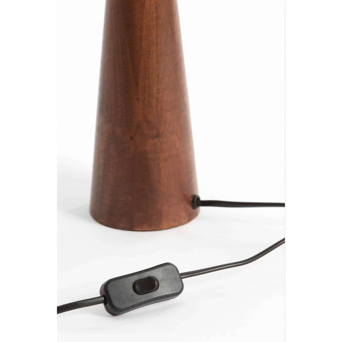 Base De La Lampe Bois FESTINA rouge-brun, LIGHT & LIVING