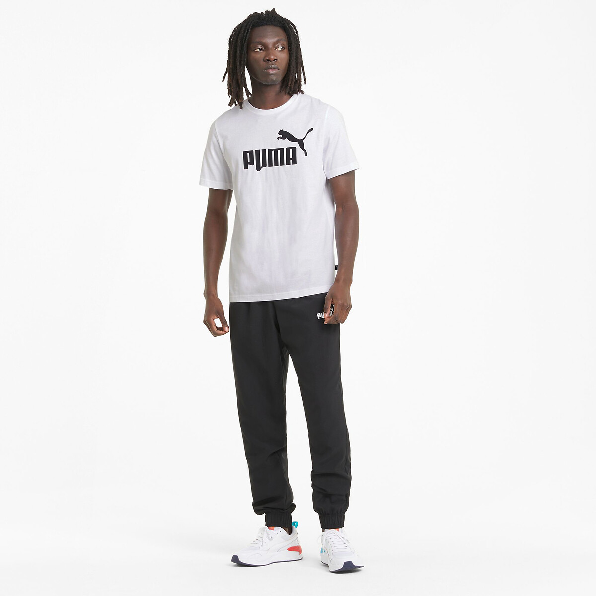 T-shirt manches courtes gros logo essentiel blanc, PUMA